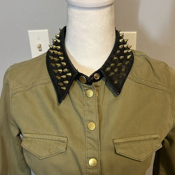 RARE TOPSHOP studded collar mini dress size 4 - Picture 3 of 10